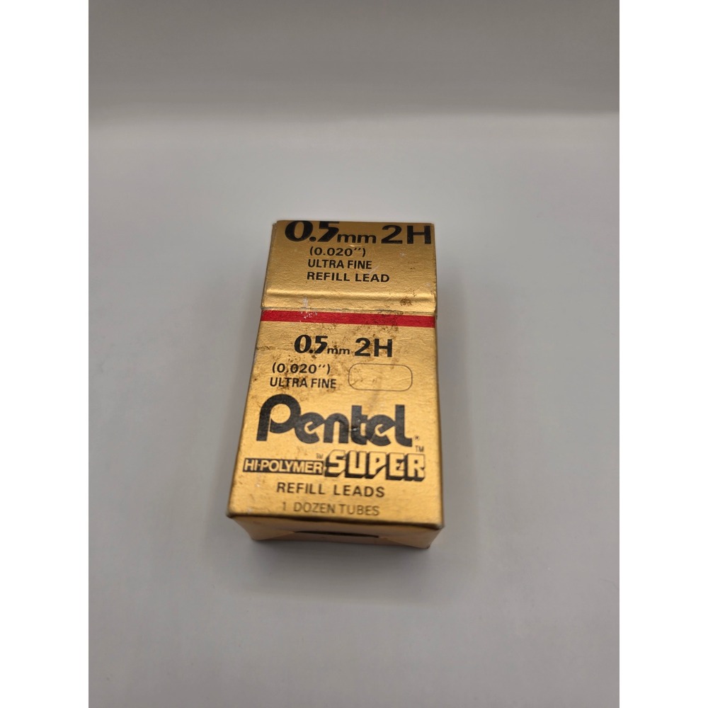 Pentel Hi-Polymer Super Refill Leads 0.5mm 2H Ultra Fine C505-2H 1 Dozen Tubes